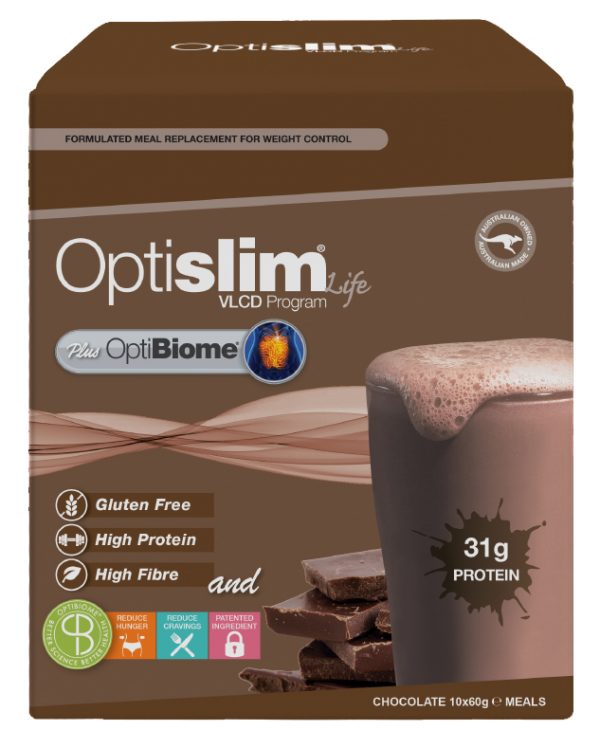 Optislim Life OptiBiome Shake Chocolate 10 x 60g