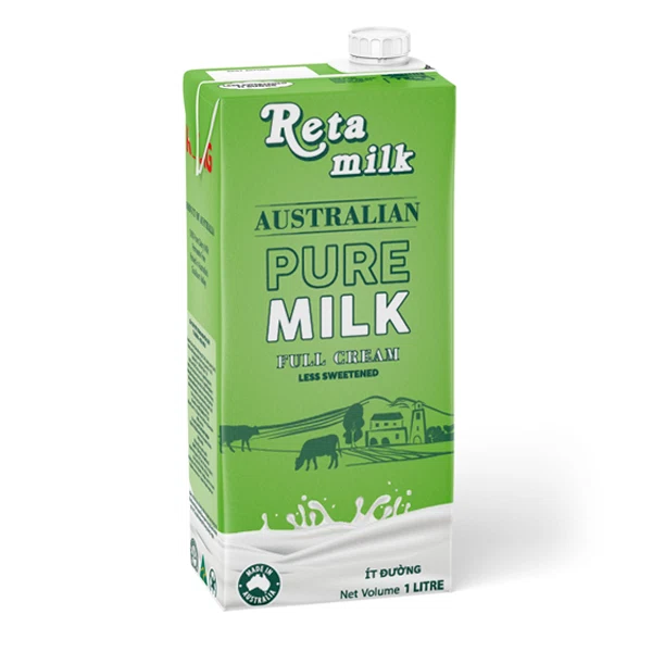 Sữa tươi Úc ít đường Reta Milk thùng 12 hộp 1 lít