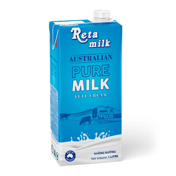 Sữa tươi Úc không đường Reta Milk hộp 1 lít